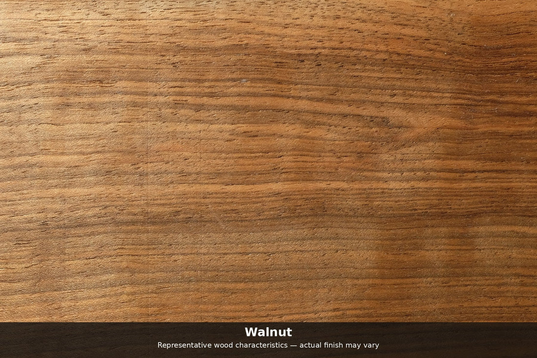 Dark brown and black walnut wood grain detail with CNC-cut hex inlay pattern