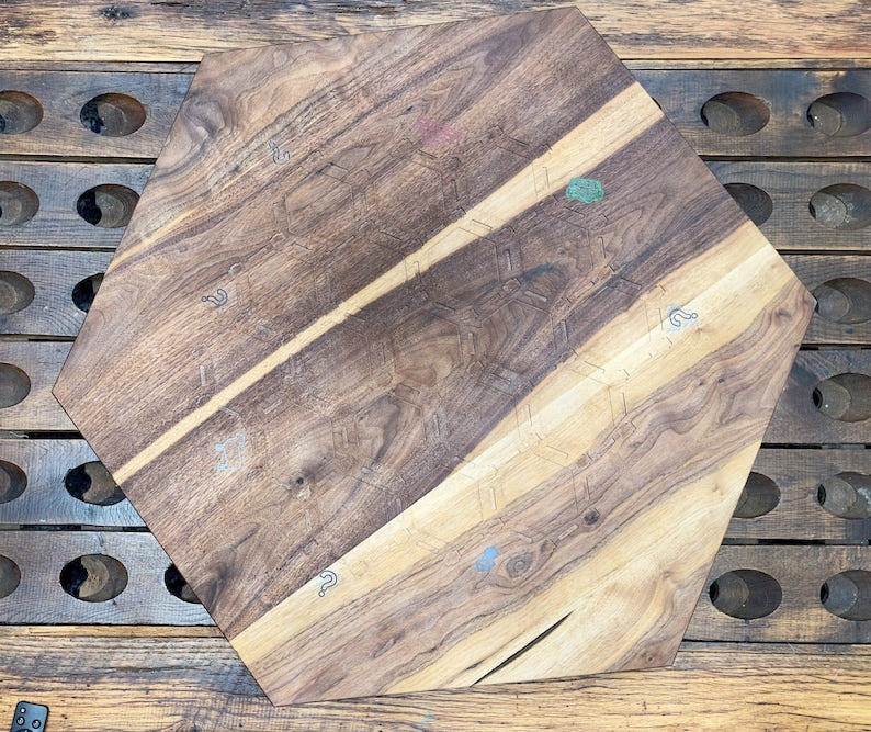 Walnut Catan Board — Heirloom Inlay
